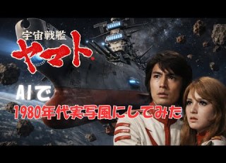  10万回再生 宇宙戦艦ヤマトAIで1980年代実写風にしてみた