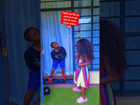 Took Me 1hr To Convince My Bro To Wear Dress And A Wig