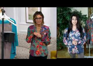 Tolani Collection Button Front Top With Ruffle Detail On QVC