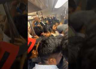  Crowd At Namma Metro At 10am In Majestic As Purple Line Toward Whitefield Is Open For Public Service