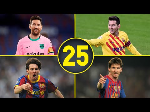 افضل 25 هدف سجلهم الأسطورة ميسي في مسيرته مع برشلونة HD