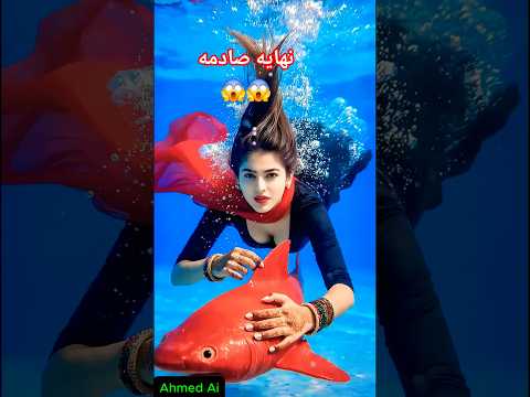 الفتاة وسمكة القرش الحمراء سر غامض Viral Ai Funny Cartoon