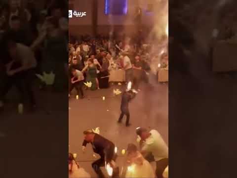 حريق قاعه الاهيثم الحمدانيه موصل