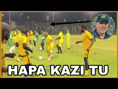 MAZOEZI YA KWANZA KOCHA NABI YANGA LEO ALI KAMWE ATAMBA USAJIRI KOCHA YANGA LEO YANGA