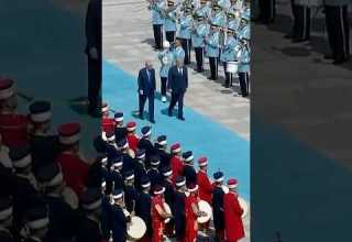 Trump Arrives At Turkey Presidential Palace For NATO Summit