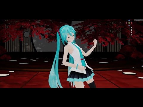 MMD Blender YYB Miku 10th Anniversary TOKOTOKO Ft GUMI Kimiiro Ni Somaru