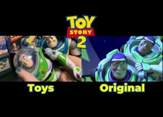 Toy Story 2 Scene Buzz Fights Utility Belt Buzz VS Live Action Toys