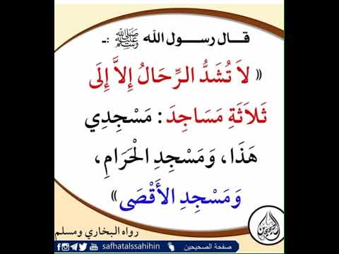 لاتشد الرحال الا الى ثلاثة مساجد