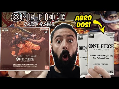 ABRO LA NUEVA EXPANSION DE ONE PIECE OP 02 PARAMOUNT WAR Y SOBRES PRE RELEASE PACK DE PRESENTACION