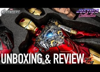  Hot Toys Iron Man Mark VI 2 0 With Suit Up Gantry Unboxing Review