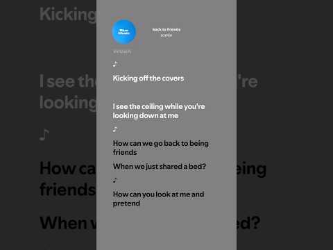 Back To Friends Sombr Lyrics