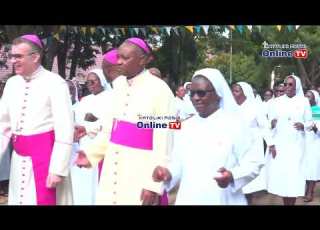 MAPOKEZI YA ASKOFU MKUU WA JIMBO KUU LA ARUSHA PAMOJA NA ASKOFU MSAIDIZI WA JIMBO KUU LA ARUSHA
