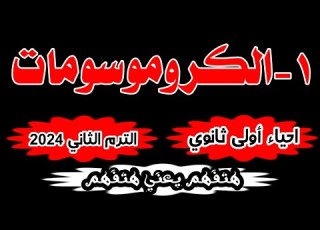 الكروموسومات 2024 احياء أولى ثانوى الترم الثاني