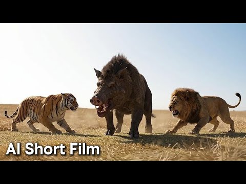 Simba Shere Khan Vs Entelodon Simba Na Vi Saves Two Kings AI Short Film