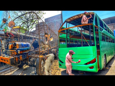 Handmade Passenger Bus Manufacturing Factory They Make Buses Without Power Tools