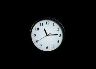 For Montage Free Slowly Approaching A Clock On A Black Background للمونتاج مجاني