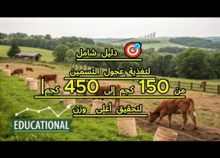 دليل شامل لتغذية عجول التسمين من 150 كجم إلى 450 كجم لتحقيق أعلى وزن