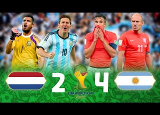 ملحمة تاريخية في قمة كروية أبدع فيها أساطير اللعبة الأرجنتين 4 2 هولندا كأس العالم 2014 FHD