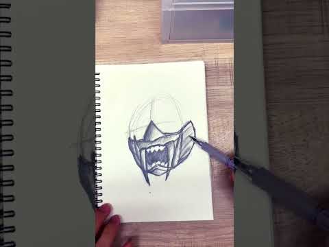 Anime Ninja Wearing A Mask Drawing Quick Sketch Shorts