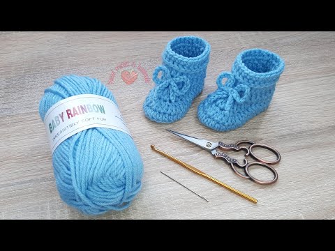 كروشيه لكلوك سليبر من 3 إلى 6 أشهر How To Crochet Booties Crochet Baby Shoes 3 To 6 Months