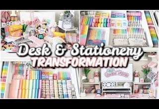 Desk Stationery Organization Makeover Work From Home YOUTUBER
