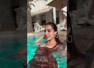  لينا التومي في مسبح Tiktok Lina Toumi Linatoumi