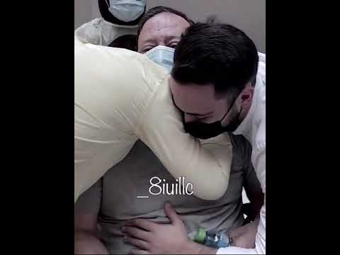 لحضه لقاء عصومي ووليد بوالدهم خالد مقداد مؤثر