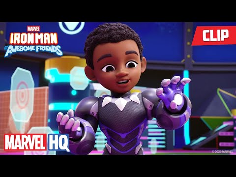 Black Panther Shows Off His Skills Marvel S Iron Man And His Awesome Friends