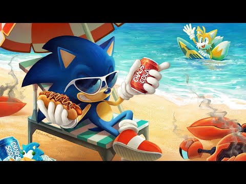 Summer Vibes Ocean Waves SONIC Music Mix 1 HOUR