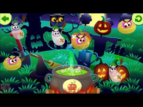 Funny Food Halloween Learn Color Shapes And Development Of Thinhking For Kids