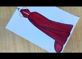  How To Draw Easy Dress كيفية رسم فستان سهرة سهل جدا رسم فساتين رسم رسم سهل رسم أزياء