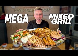  OWNER CHALLENGED ME TO BEAT JOEL HANSEN S TIME ON THIS MEGA MIXED GRILL