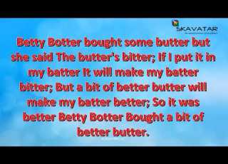 Tongue Twister Betty Botter Bought Some Butter 92 FAIL Trying