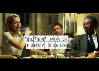 Se7en Movie Funny Scene Brad Pitt Gwyneth Paltrow Morgan Freeman