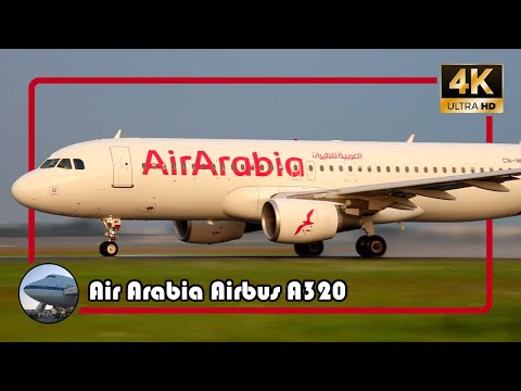 4K Air Arabia Airbus A320 Takeoff At Amsterdam Schiphol Airport 4k Planespotting