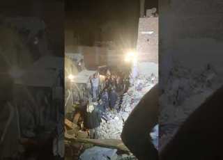 انهيار عقار النخيل بأسيوط