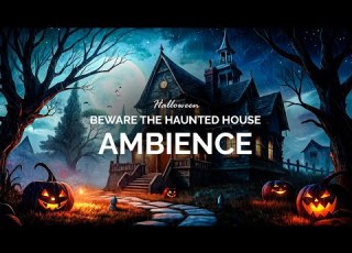 Haunted House Ambience Rain Bats Ghostly Sounds 4K
