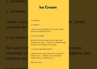  English To Spanish How To Say Ice Cream In Spanish Shorts Spanishlessons