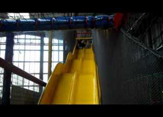 Grandpa And Simon Go Down Giant Slide