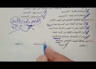  حل تدريبات نصوص متحررة على نص شباب تسامى للعلا وكهول كتاب الامتحان الصف الاول الثانوى 2026