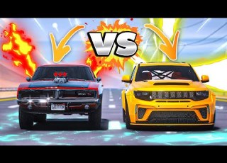 الولد المتسابق 27 تحدي التشارجر ضد سياره الشيطان شوفو القوه GTA V