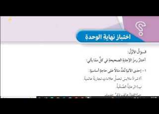حل اسئلة نهاية الوحدة الثانية الحاجات و الرغبات ثقافة مالية صف سابع منهاج جديد قناة حياتنا التعليمية