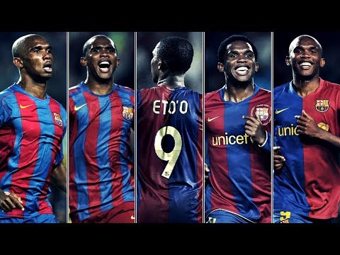 Samuel Eto O All Goals For FC Barcelona 2004 2009