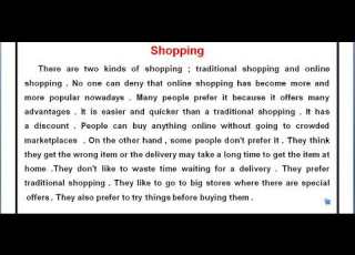 Paragraph About Shopping براجراف عن التسوق للصف الثالث الاعدادي