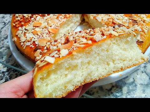 بريوش سائل سريع خفيف كالقطن بدون خميرة كيماوية بدون عجن او دلك غير مكلف خبز حلو