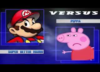  CLOSE FIGHT Super Better Mario VS Peppa Pig FUNNY GAMING