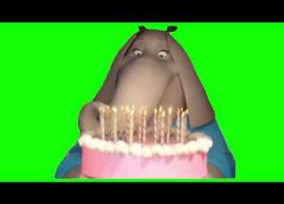 That Annoying Fat Elephant B From Sing Singing Happy Birthday Green Screen