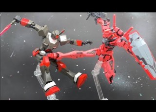  ガンプラコマ撮り 赤いガンダム 組み立て GANPLA Stop Motion RED GUNDAM
