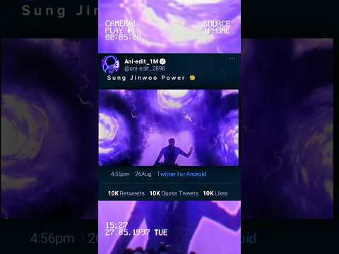 Sung Jin Woo S Power Solo Leveling Animeedit Otaku Manhwa Manga Animeedits Art