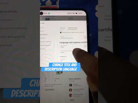 Change Title And Description Language On YouTube